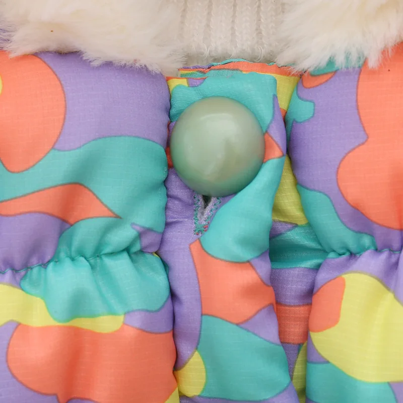 Цветное пальто для новорожденных девочек зимнее с капюшоном теплая и мягкая