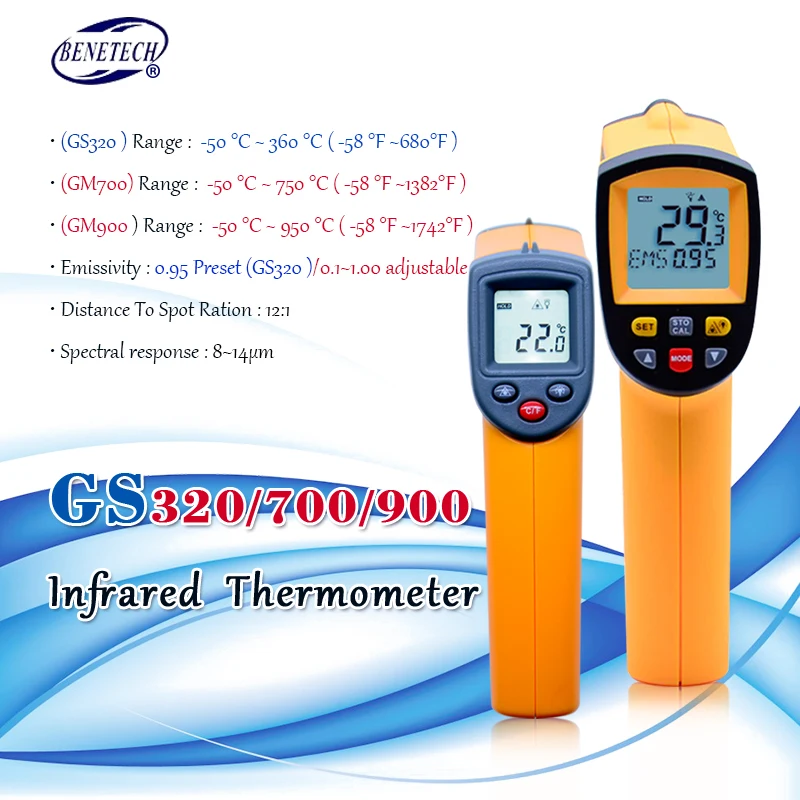 Цифровой лазерный термометр ИК инфракрасный Ручной Электронный автомобильный