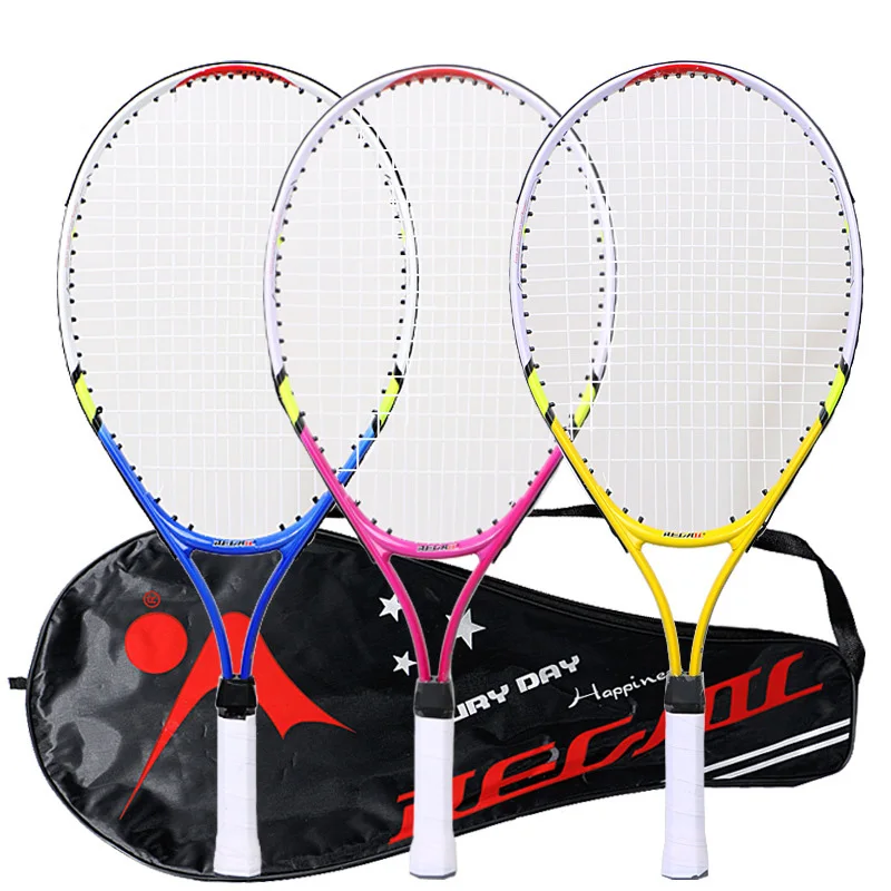 

1 шт. 23 дюймовая специальная Теннисная ракетка для подростков, теннисная ракетка из алюминиевого сплава, прочная нейлоновая проволока, подх...