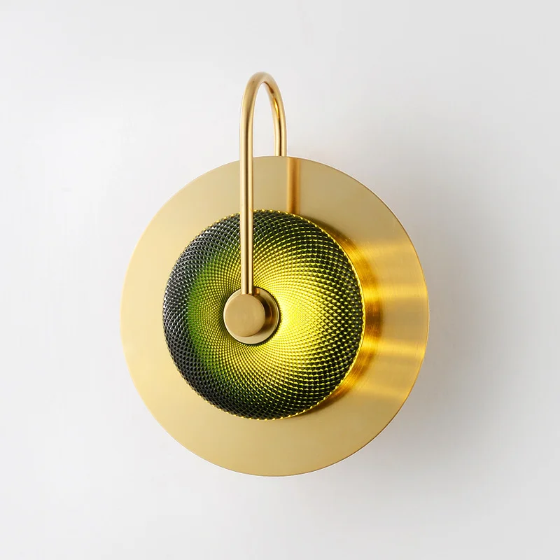 

Modern Glass Wall Lamp Led Nordic Minimalist Lighting Living Bedroom Background Golden Sconces Bedside Decoration Lights Fixture