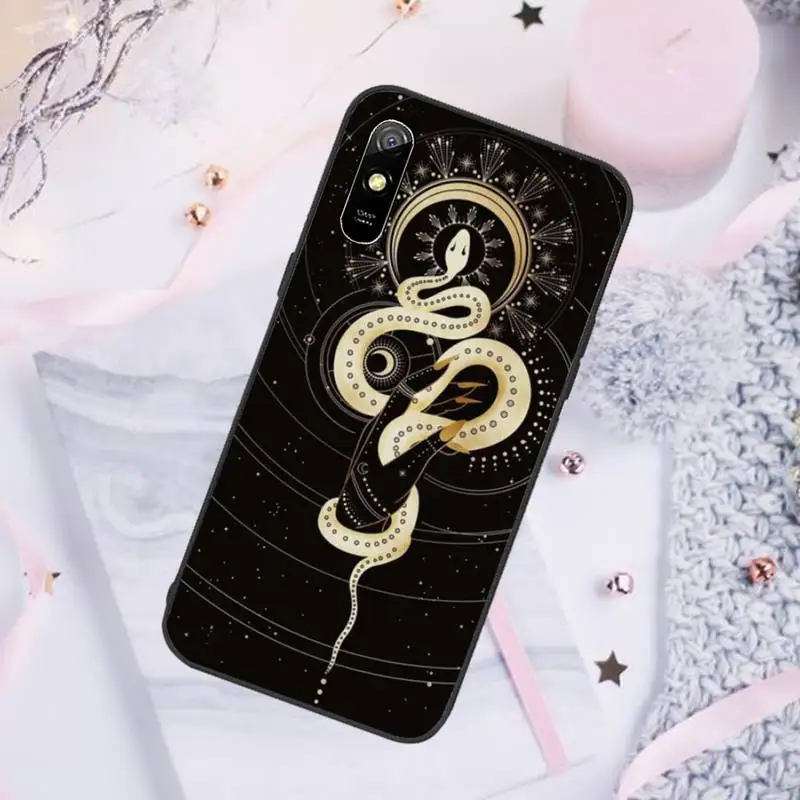 

Art Sun Flowers Snake Moon Phone Case coque cover funda For Xiaomi A1 F1 redmi note 5 6 7 8 10 9 s t pro