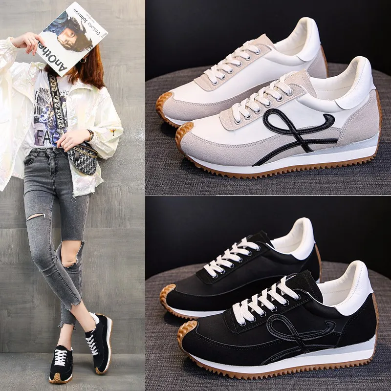 

Women Sneakers 2021 Leopard Print Lace-Up Women's Vulcanize Shoes Platform Sports Ladies Sneakers Breathable Zapatillas Mujer
