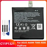 original replacement phone battery c11p1321 for asus a68m t008 a68e padfone genuine rechargable batteries 1820mah with tools