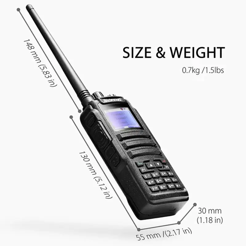 Baofeng 5 Вт DMR DM 1701 с аналоговым и цифровым дисплеем двойным режимом иди болтай Walkie