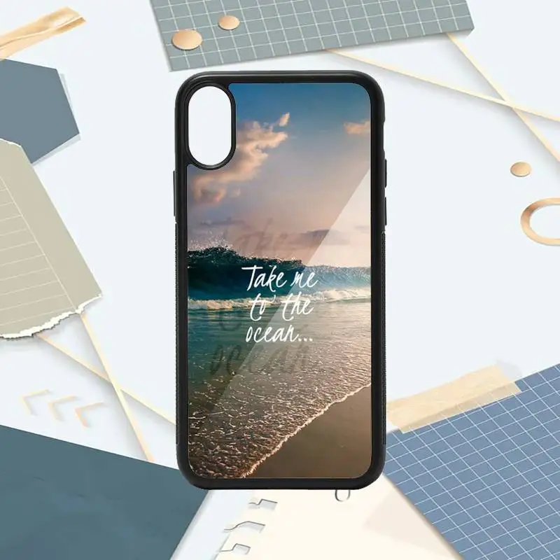 

Travel mountain sea beach quotes high quality Phone Case shell PC for iPhone 11 12 pro XS MAX 8 7 6 6S Plus X 5S SE 2020 XR
