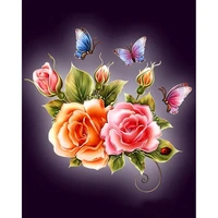 diamond painting full round with ab rose flower butterfly kit 5d diy diamond embroidery mosaic handmade decorations home