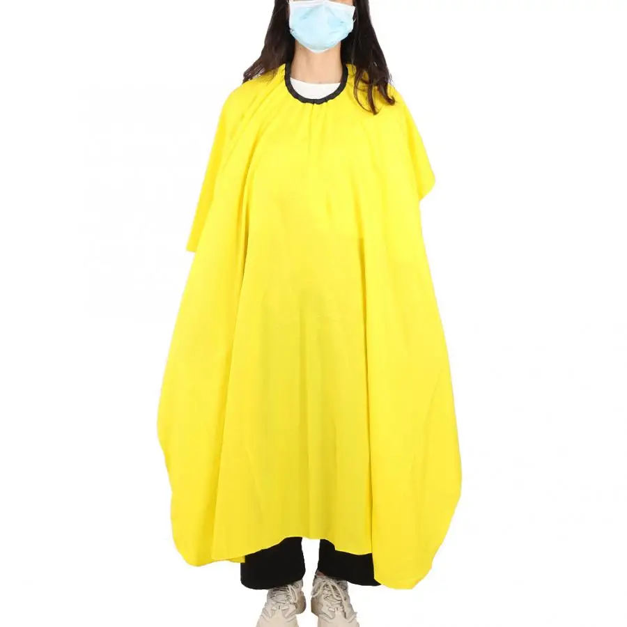 Hair Cutting Dyeing Barber Shop Adjustable Gown Cape Hairdressing Apron Yellow 130 x 120cm | Красота и здоровье