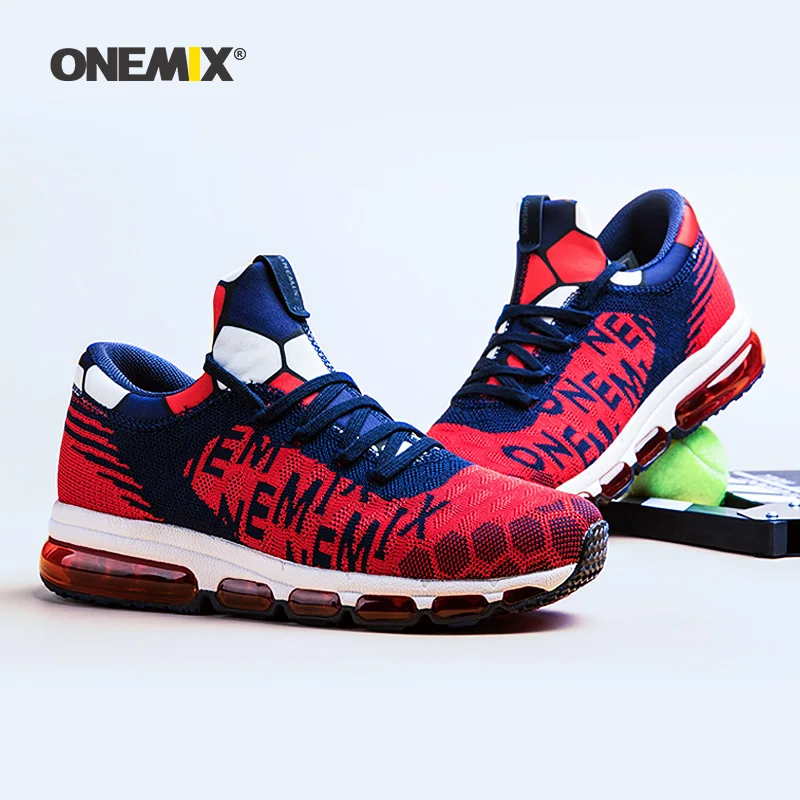 

Кроссовки Onemix спортивная обувь для мужчин, с воздушной подушкой, вязаные, сетчатые, амортизирующие, для бега, прогулок