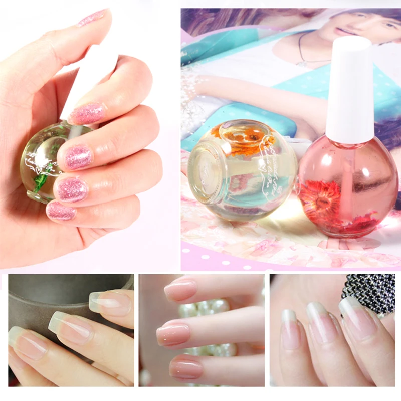 15ml Dried Flowers Softener Nutritional Nail Oil Cuticle Revitalizer Polish Repair Skin Protector Treatment Care Tools | Красота и