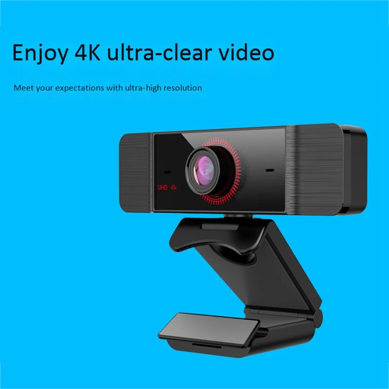 

4K Webcam, AF Autofocus, Microphone with Automatic Noise Reduction, 120 Adjustable Viewing Angle, for PC, Etc.