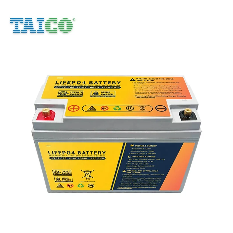 

Solar Rechargeable UPS Lifepo4 100Ah Rv Lithium ion Battery 12V