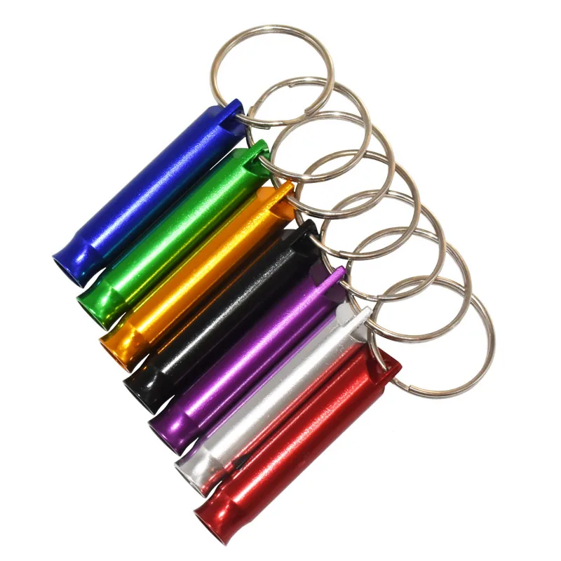

7 pcs Aluminum Pigeon Training Whistle Flute Portable Keychain Adjustable Whistle Alarm Cat Dog Training Whistle