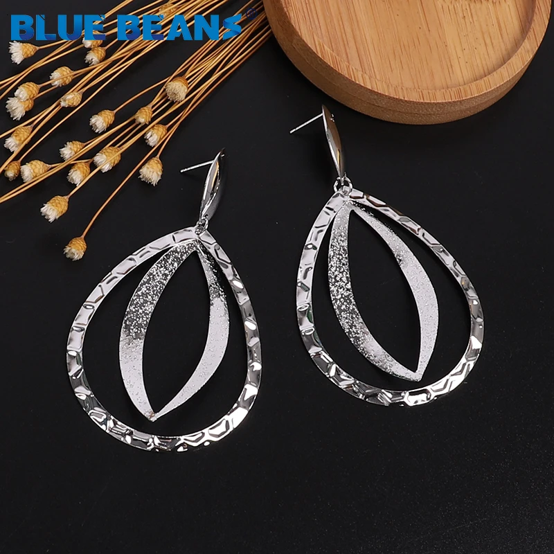 New Gold Color fashion Earrings for Women Metal Jewelry Drop Dangle Geometric big Earring Simple Earings Girls Statement Brincos | Украшения