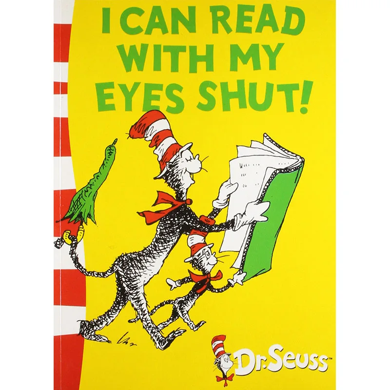 

I Can Read with My Eyes Shut By DR SEUSS Educational English Picture Book Learning Card Story Book For Baby Kids Children Gifts