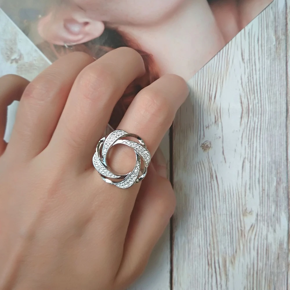 Модные дизайнерские кольца ювелирные изделия с белыми/золотыми пластинами