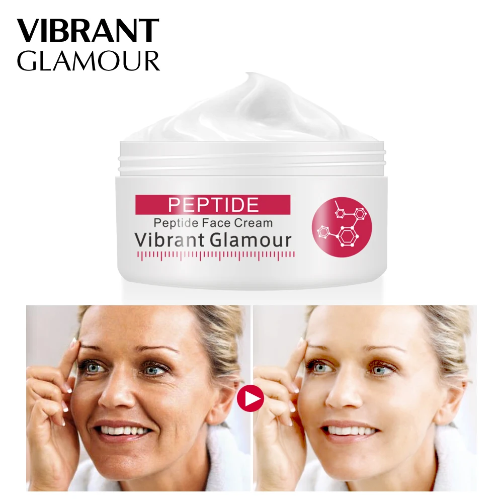 Яркий гламурный шесть пептидов крем для лица против старения морщин