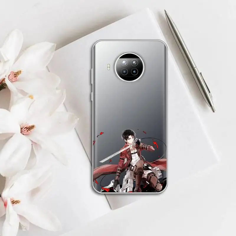 

attack on titan Anime high quality funny Phone Case Transparent for Xiaomi Redmi note 10 t 8 9 pro lite 11