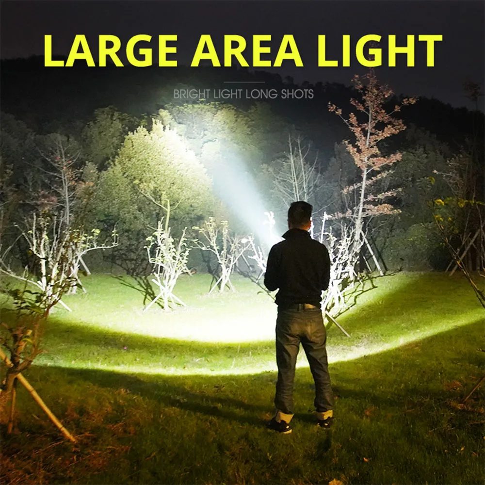 Суперъяркий ручной портативный USB Перезаряжаемый фонарик мощностью 10 Вт