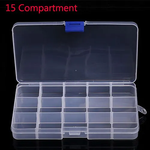 15 Compartment 10/15/24/36 отсек для слотов для хранения коробка ювелирных изделий серьги бусины лекарственные средства таблетки хранения мини Товары Organizator Коробка Чехол контейнер - Цвет: 15 Compartment
