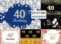sparkling diamond photography background happy 40th birthday party backdrop banner prop indoor tapestry decoration photo zone