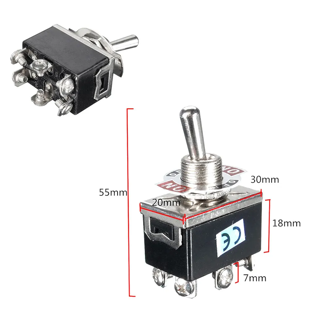 Кнопка переключатель кулисный 3-speed 6-pin тумблер 15A | Автомобили и мотоциклы
