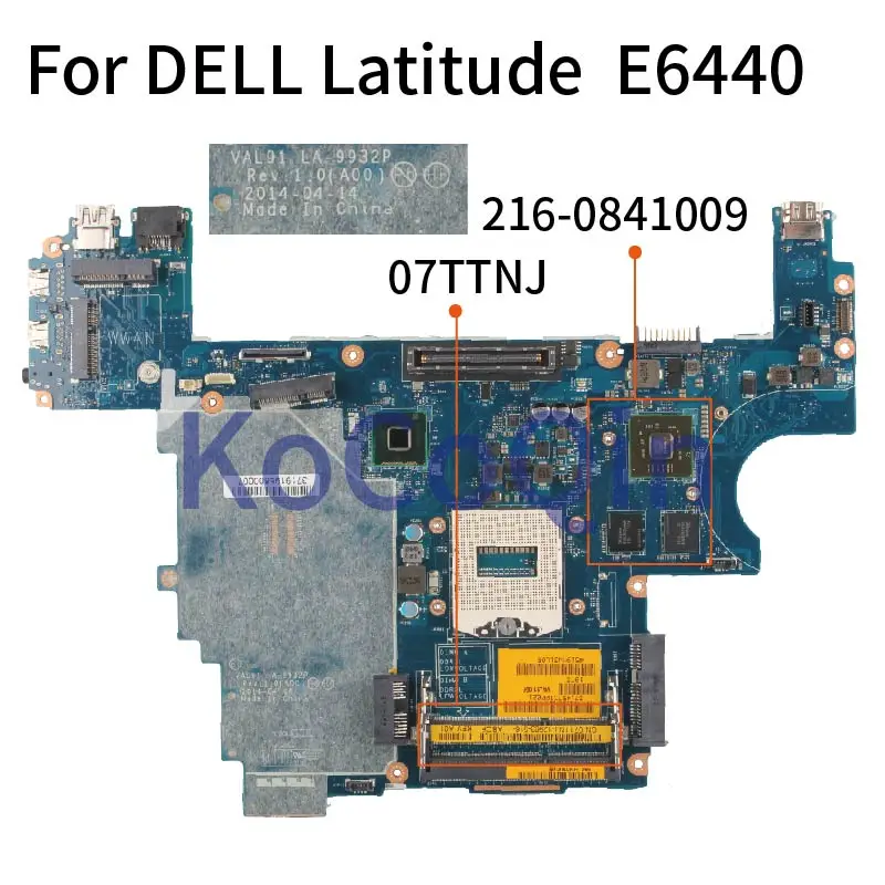 Placa-mãe para Computador Portátil Dell Latitude E6440 Hd8690m Cn07ttnj Placa Principal Notebook Placa-mãe para notebook