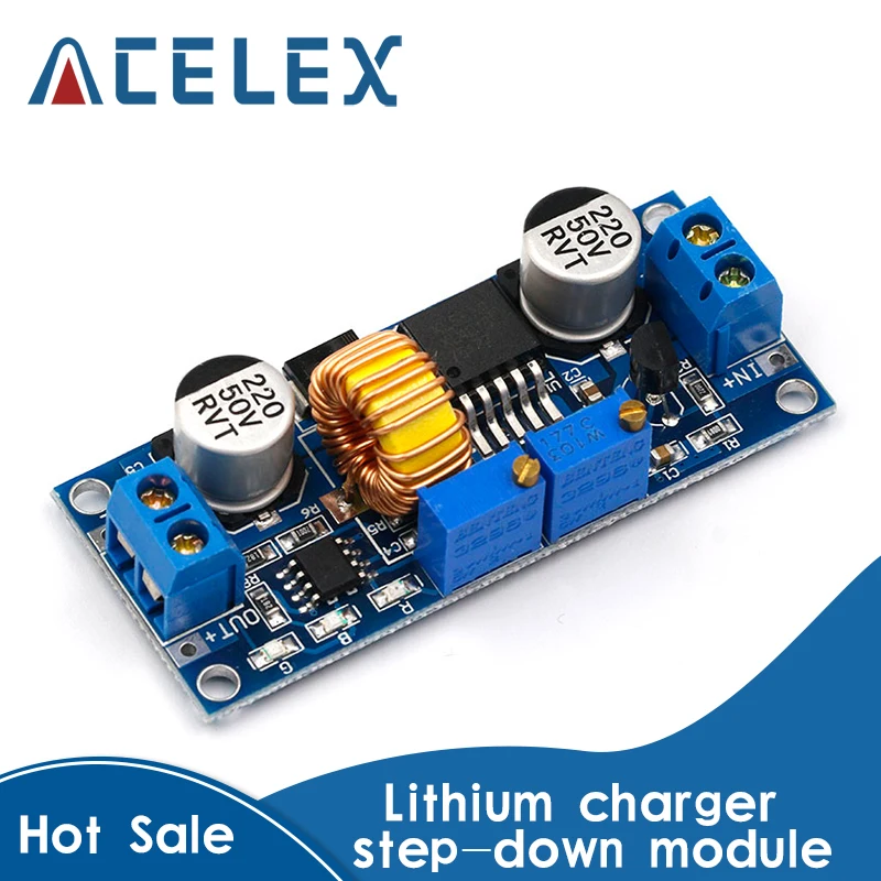 Литиевая зарядная плата CC/CV 5A XL4015 Регулируемый понижающий модуль источника