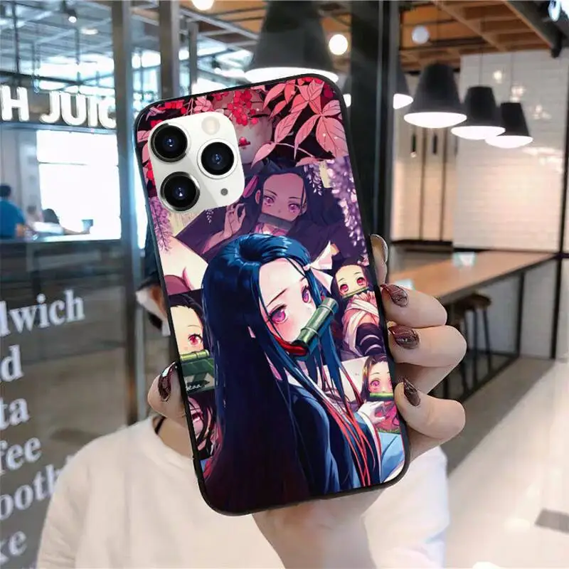 

Kamado Nezuko Kimetsu no Yaiba Demon Slayer Phone Case for iPhone 11 12 mini pro XS MAX 8 7 6 6S Plus X 5S SE 2020 XR