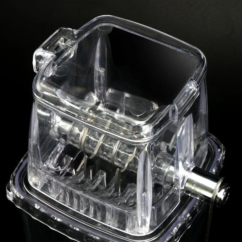 

Small Manual Ice Cube Mixer Household Snow Cone Slush Transparent Multifunctional Hand Ice Maker DIY Drink Shop Kitchen