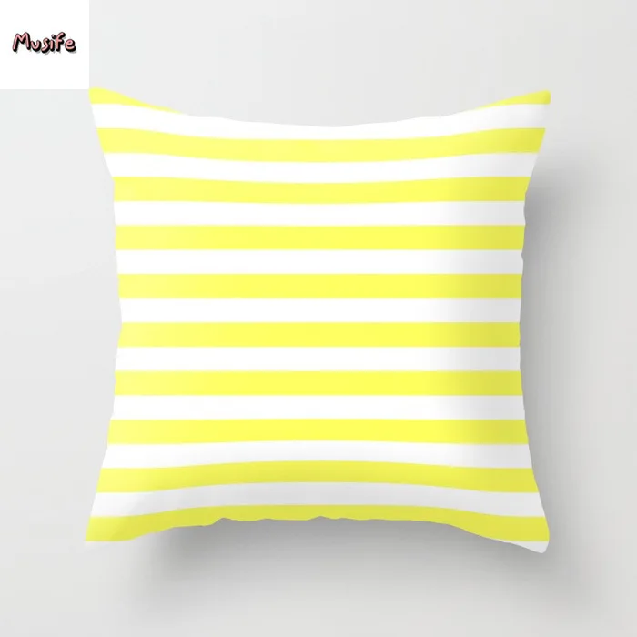 

Fashion Polyester Fabric Yellow Series Pillowcase Home Hotel Bed Car Seat Decorative Backrest Pillowcase Elegant and Comfortable