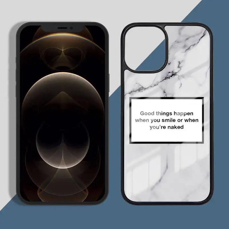 

Luxury fashion marble letter slogan Phone Case for iPhone 11 12 pro XS MAX 8 7 6 6S Plus X 5S SE 2020 XR Hard PC