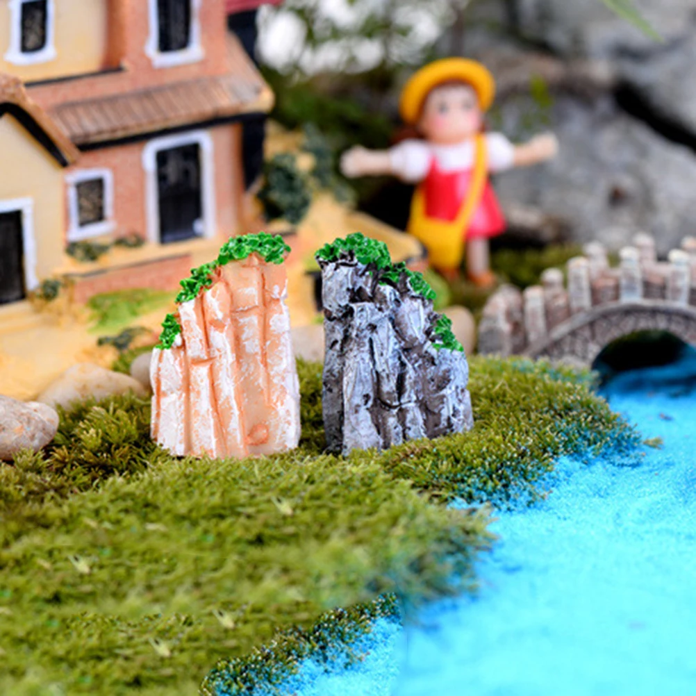 

Mini Rockery Boat Stakes DIY Resin Craft Fairy Garden Gnome Ornament Jardin Lake Ocean Miniature Terrarium Decoration Tools