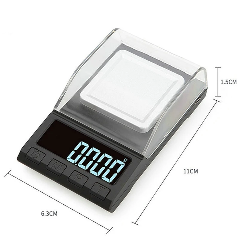 

USB Charging Digital Scale 10/20/50/100g 0.001g High Precision Jewelry Weighing Balance Electronic Scale With Weighting Platform