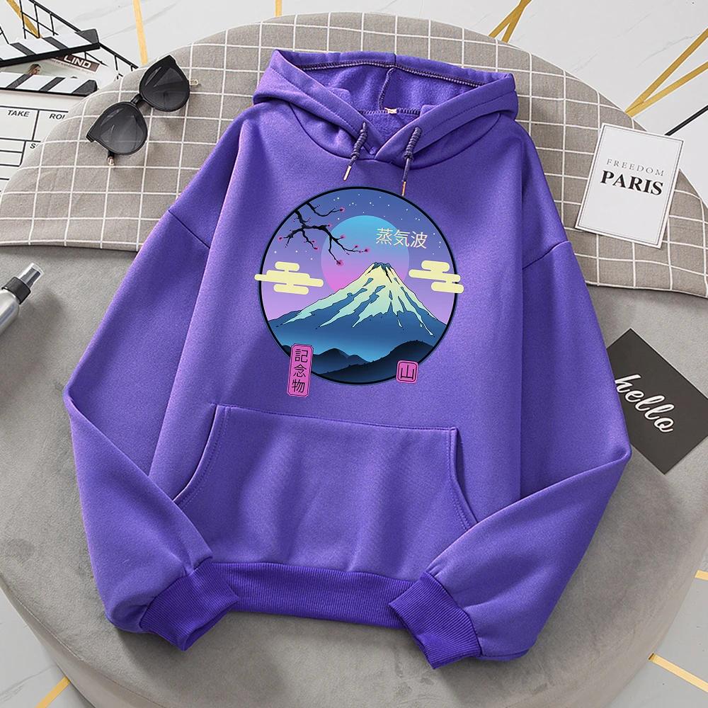 Harajuku Steam Wave Character Print Men Hoodie Comfortable Loose Sweatshirt Fashion Autumn Streetwear Loose Pullover Clothes Man