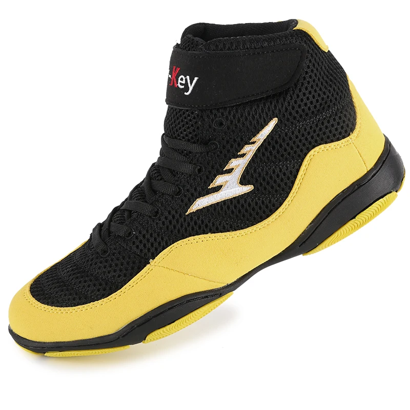 Боксерская обувь для борьбы резиновая дышащая Боевая спортивная фитнеса