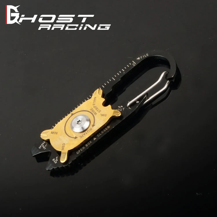 

GHOST RACING creative wheel stainless steel wrench screwdriver outdoor portable tool multifunctional key chain