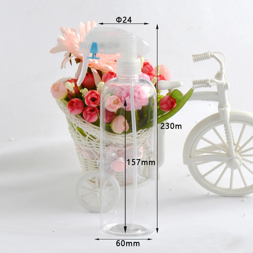 500 мл большие пустые янтарные пластиковые бутылки с черным триггером емкость для