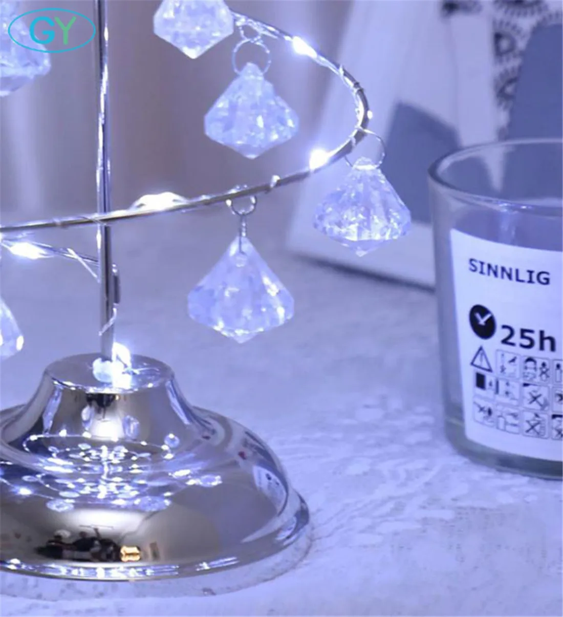 Золотой теплый белый Серебряный холодный Светодиодный настольный светильник