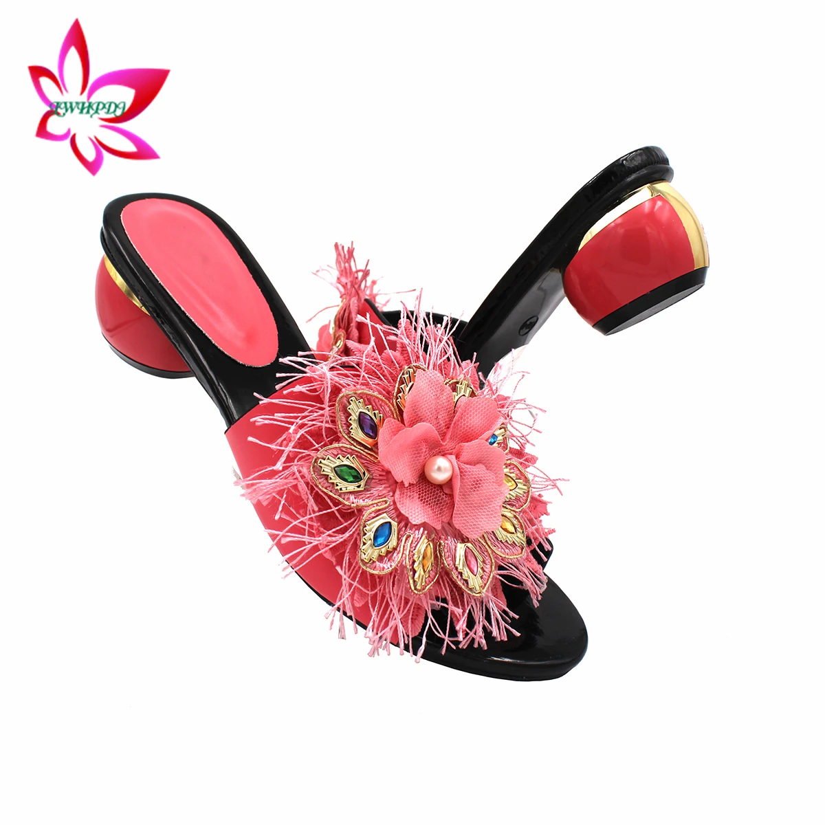 

Office Lady New Design Elegant Style in Pink Color African Women Shoes Comfortable Heels for Pretty Ladies