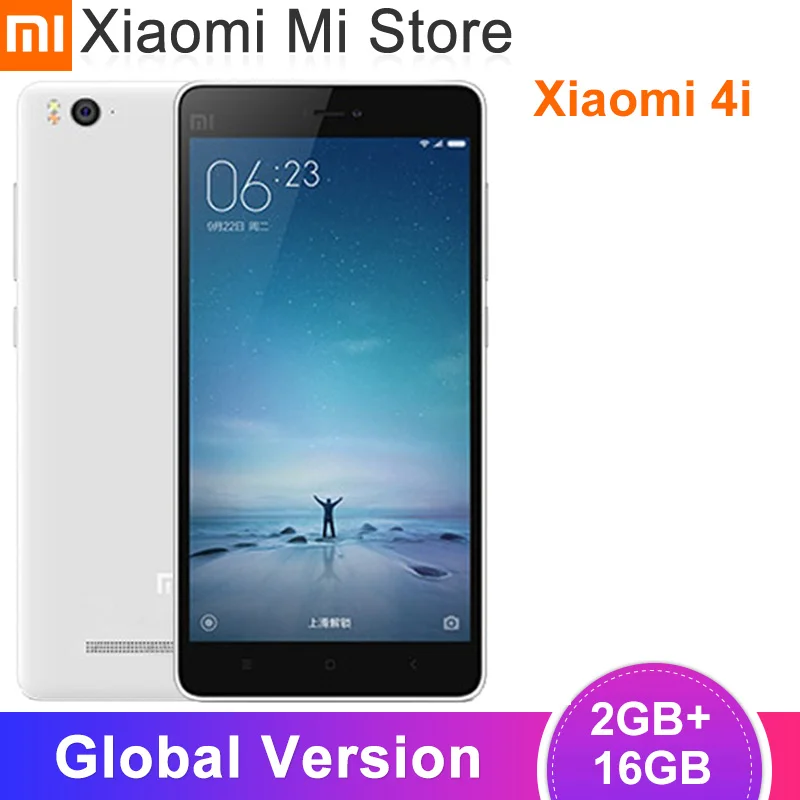 Глобальная версия смартфона Xiaomi MI 4i M4i 2 Гб 16 Восьмиядерный Snapdragon 615 5 0 &quot1080P 3120 мАч