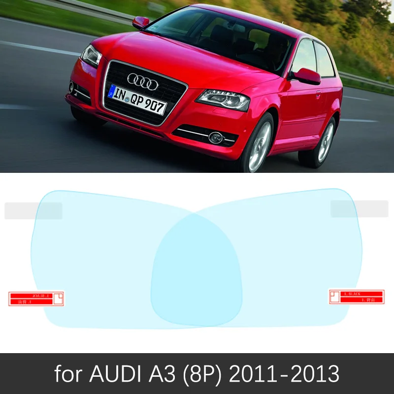 Audi A3 8P 11-13 Полное покрытие Защитная противотуманная пленка для Audi A3 8P 8V S-Line S3 2003~ Автомобильное зеркало заднего вида непромокаемые аксессуары - Название цвета: Audi A3 8P 11-13