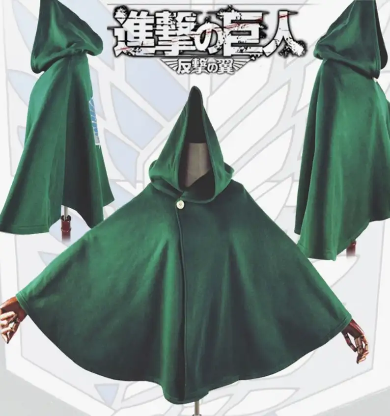 

GAMPORL Attack on Titan Cloak Shingeki No Kyojin Survey Corps Cloak of Wings of Freedom Cosplay Costumes Japanese Anime Hoodie