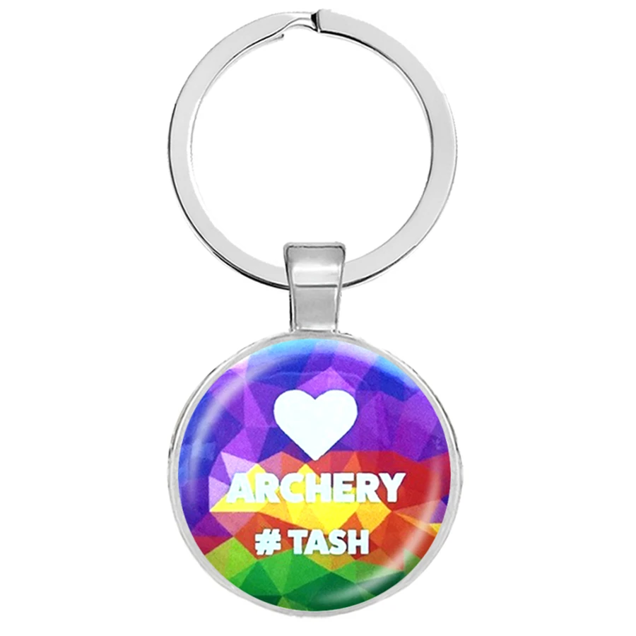 I Love Archery Keychains Simple Trendy Men Women Sports Lover Peace Pendants Keyrings Jewelry Llaveros | Украшения и аксессуары