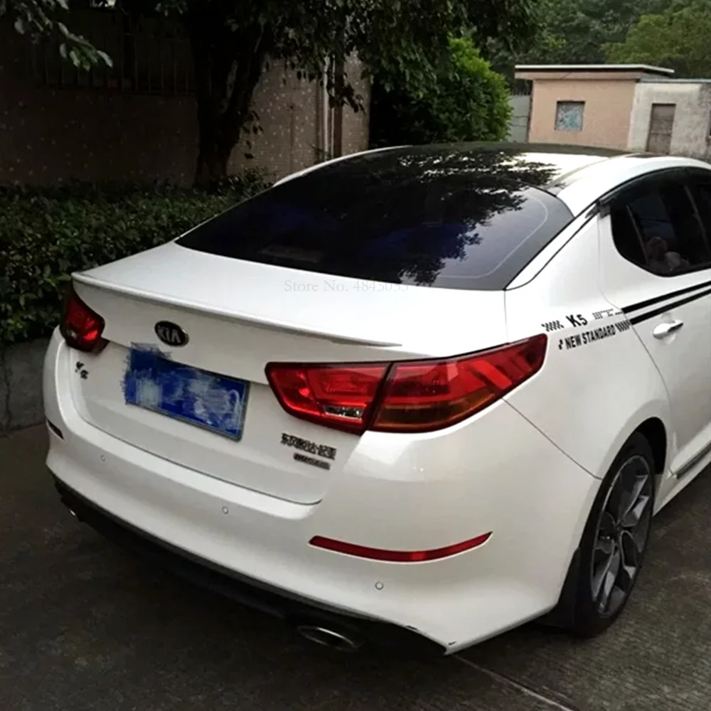 Черный Задний спойлер для Kia K5 2014 2015 АБС пластик Неокрашенный задний багажник