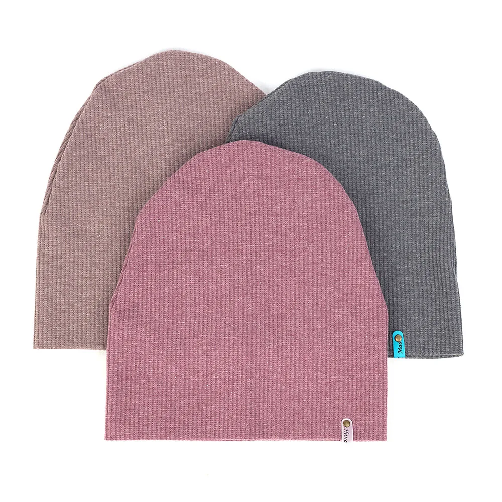 Шарм деревянная теплая вязаная шапка в стиле унисекс с черепом однотонная