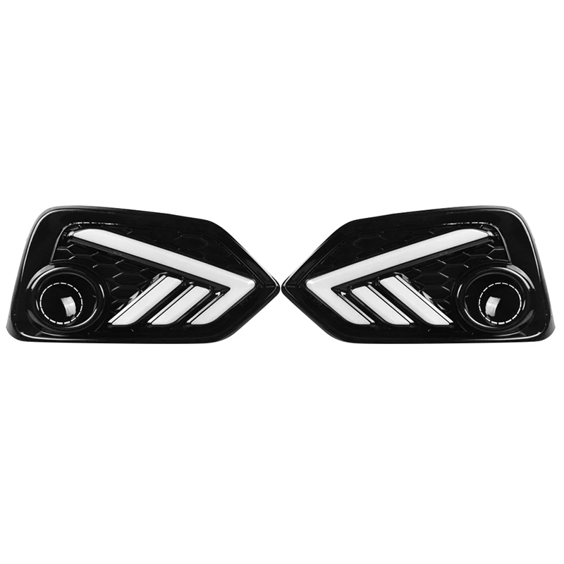 

2 шт. передний бампер Светодиодный дневной светильник поворотник противотуманных фар для Honda Civic 10Th хэтчбек 2016-2018