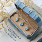 Новое модное ожерелье с голубыми кристаллами и драгоценными камнями