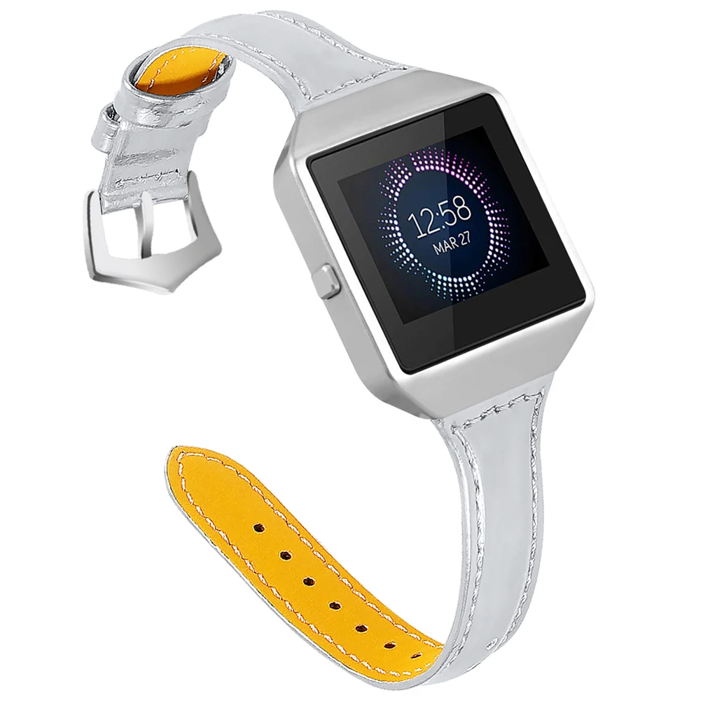 

Leather Watch Strap Replacement Wristband Belt For FitbitBlaze Smart Watch VH99