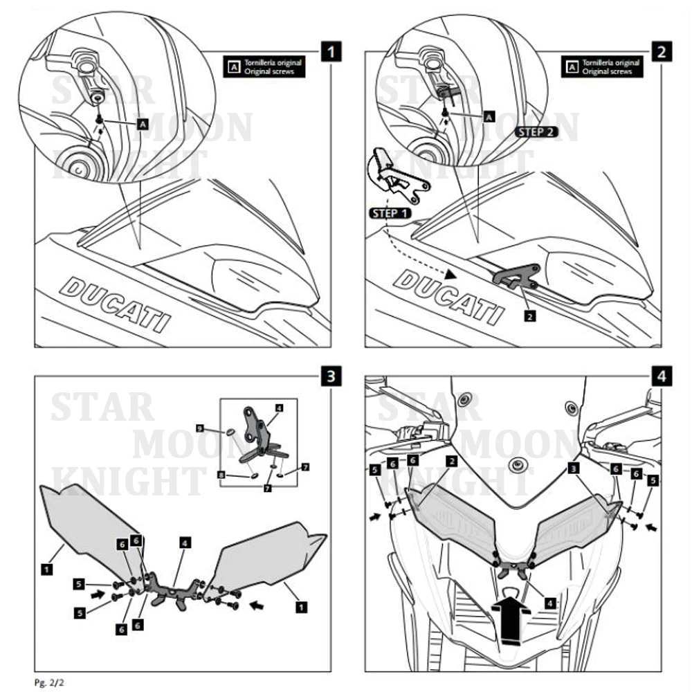 Защитная решетка для фары мотоцикла DUCATI MULTISTRADA 950 1200 1260 всех моделей HEADLIGHT PROTECTION 2015-2020.