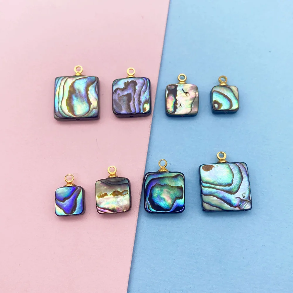 

1pcs Natural Shell Abalone Pendant Mother of Pearl Square Shape Handmade Crafts DIY Charms Necklace Earrings Jewelry Accessories